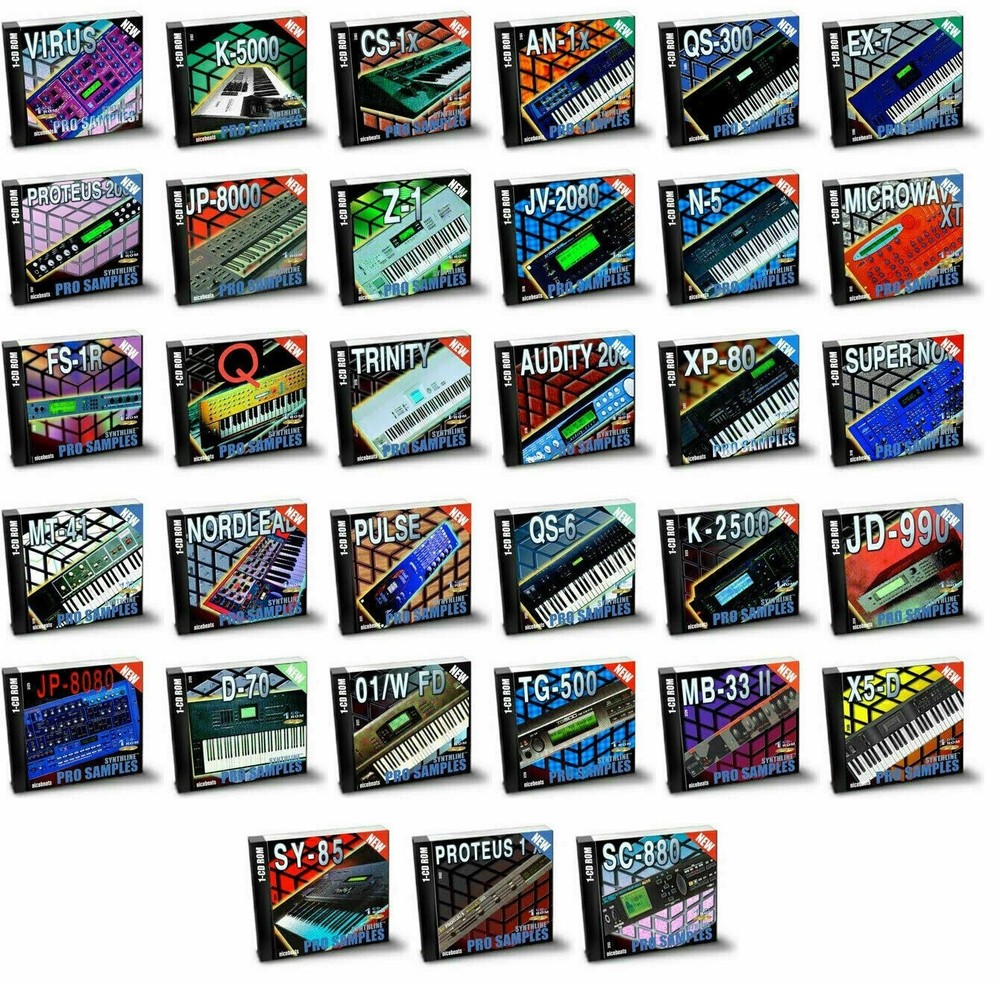 33 CD,s SoundFont Format Sample CDs ++STUDIOLINE++ nicebyte for professional use