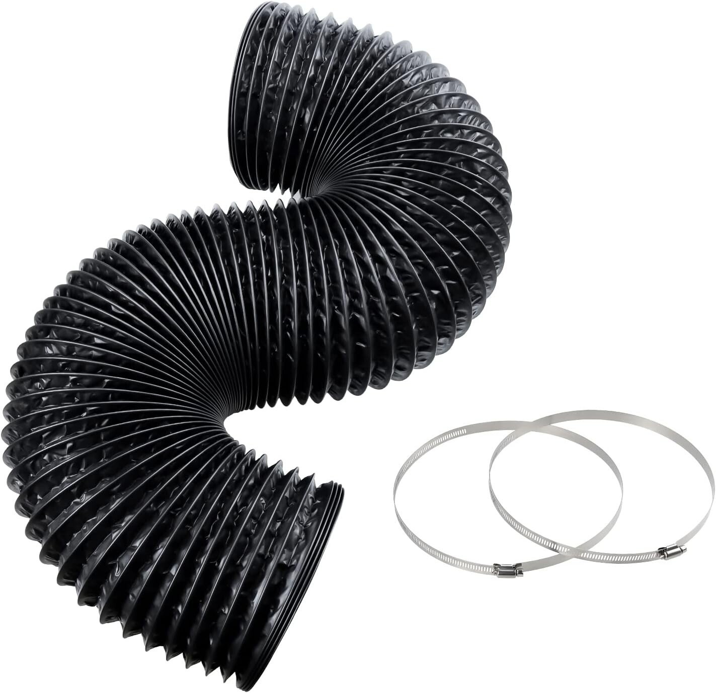 12 in x 25 ft Black Insulated Flexible Ducting HVAC Air Vent