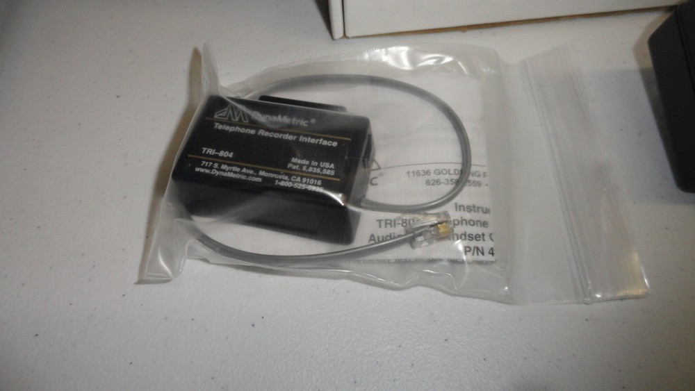 QQ1: New DynaMetric Model #TRI-804 Telephone Recorder Interface