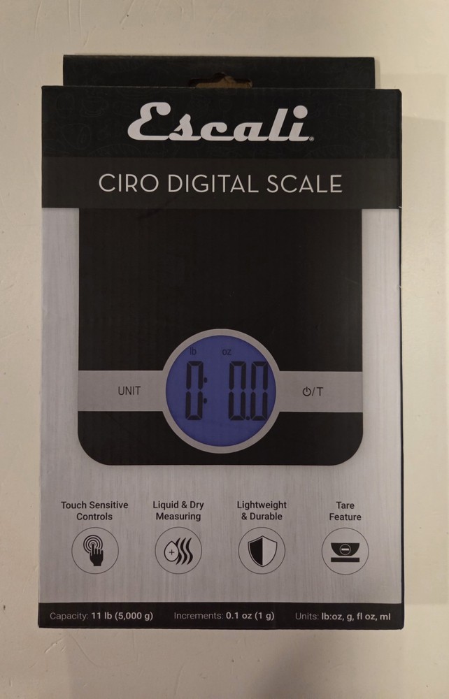 Escali Ciro Digital Scale | Black - NEW