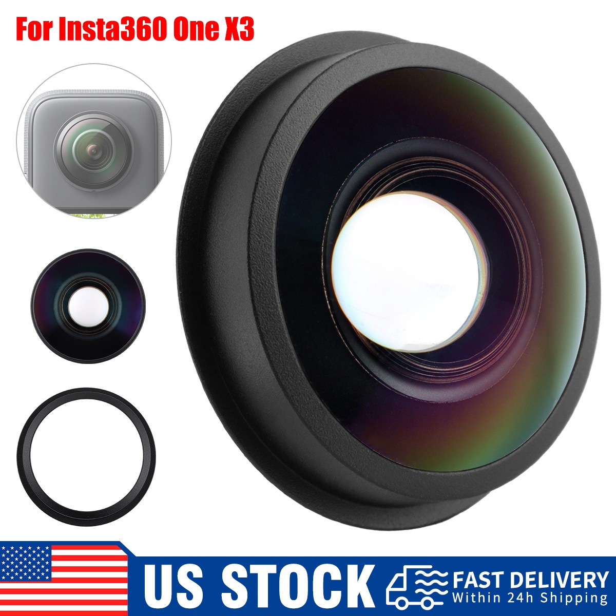 NEW Replacement Camera Lens For Insta360 X3 Repair Parts Accessories