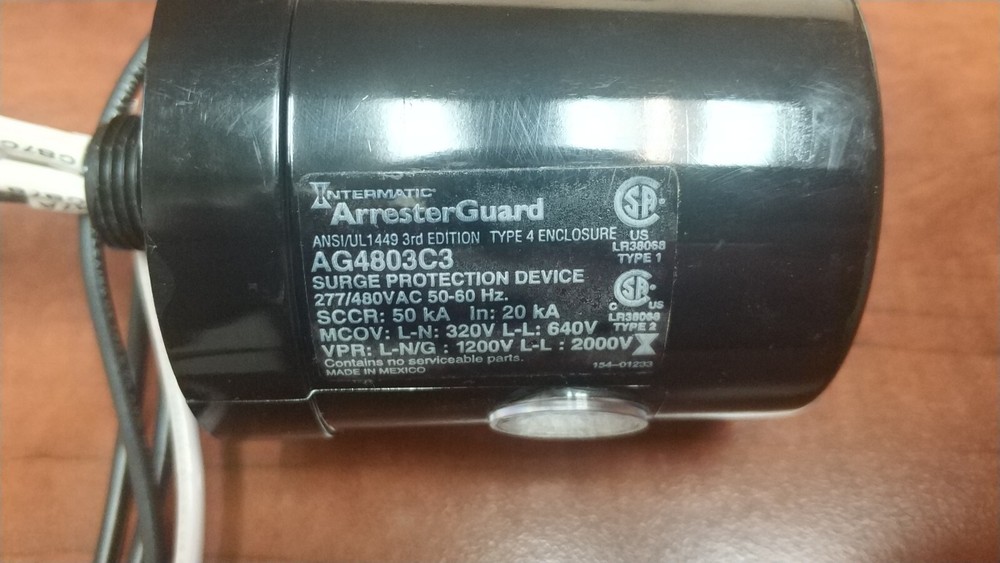 Intermatic AG4803C3 Surge Protective Device 6-Mode 277/480 VAC 3Ph Y