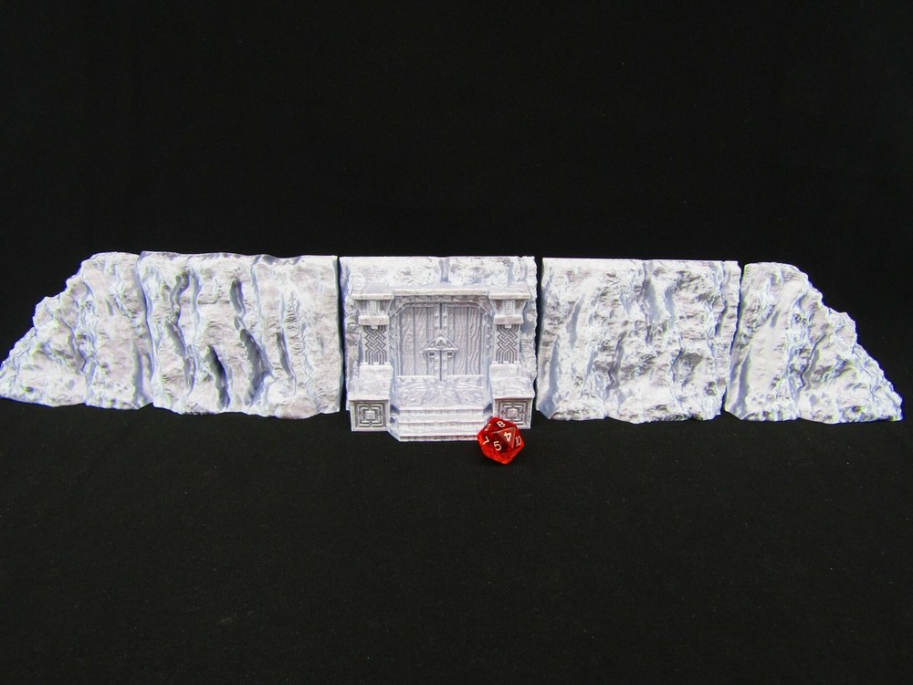 5pc Dwarven Underground City Modular Cliff Scatter Terrain Scenery 3D Printed