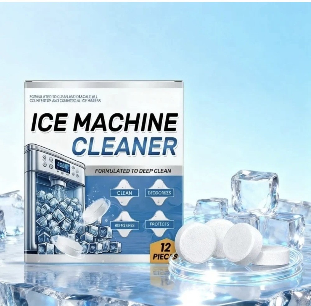 Ice Machine Cleaner Tablets 12 Pack Ice Maker Descaler Deodorizer Universal