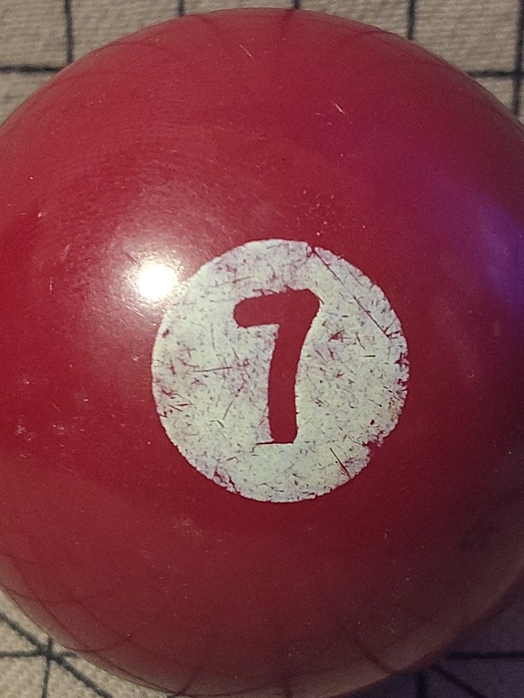 Vintage Aramith # 7 Maroon Solid Pool Ball Billiard 2 1/4” Replacement Belgium