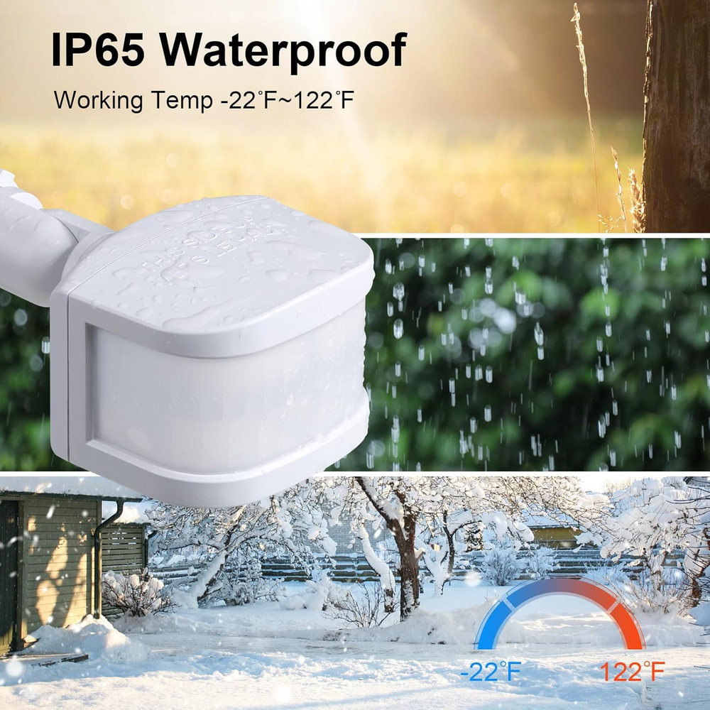 240-Degree Replacement Motion Sensor, Adjustable LUX(5-300) & Time & Detection S