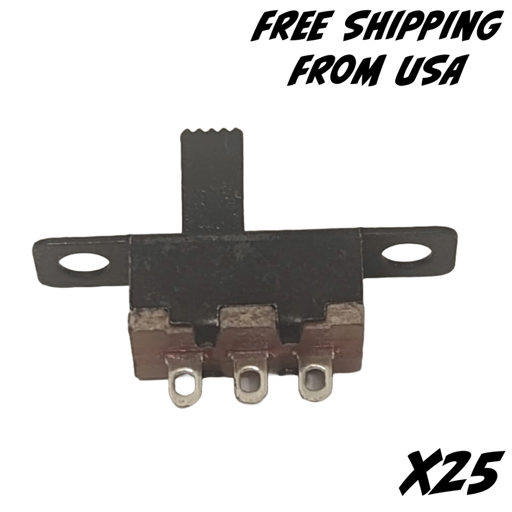 25x 2 Position SPDT Panel Mount Micro Slide Switch Latching Toggle Switch - NEW