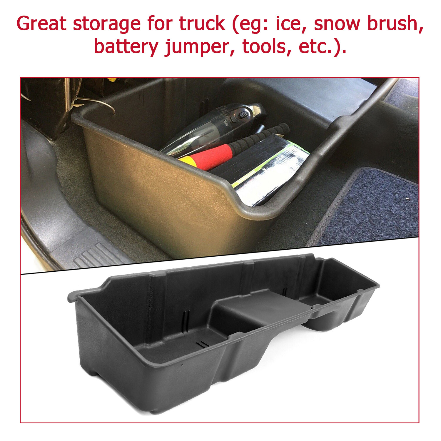 Under seat Storage Box 99-06 fits Chevy/GMC Silverado/Sierra Extended Cab 4-Door