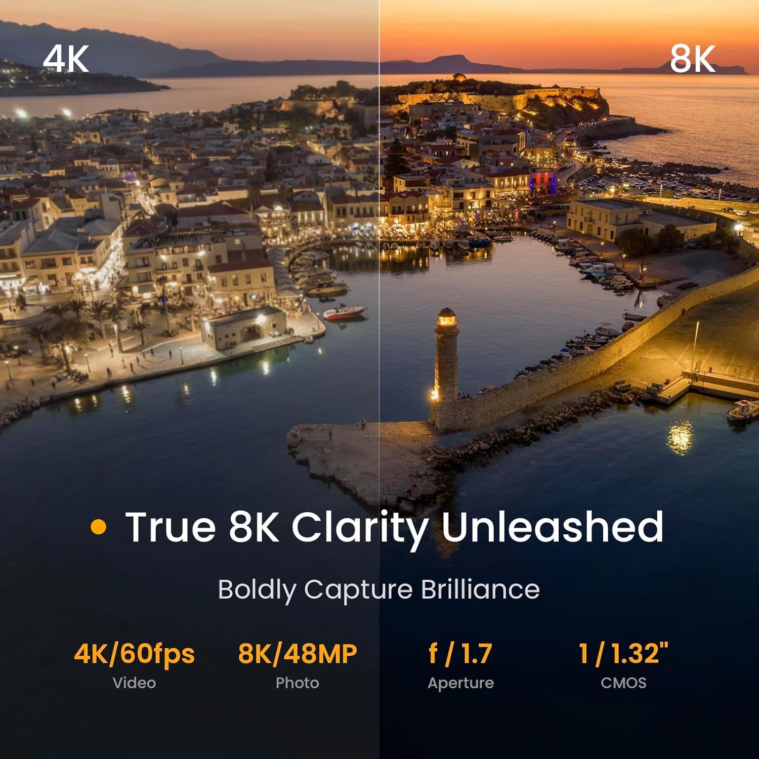 SKYROVER X1 Fly More Drone Combo Camera 4K,8K Photo,360°,3 Battery,96 Min Flight