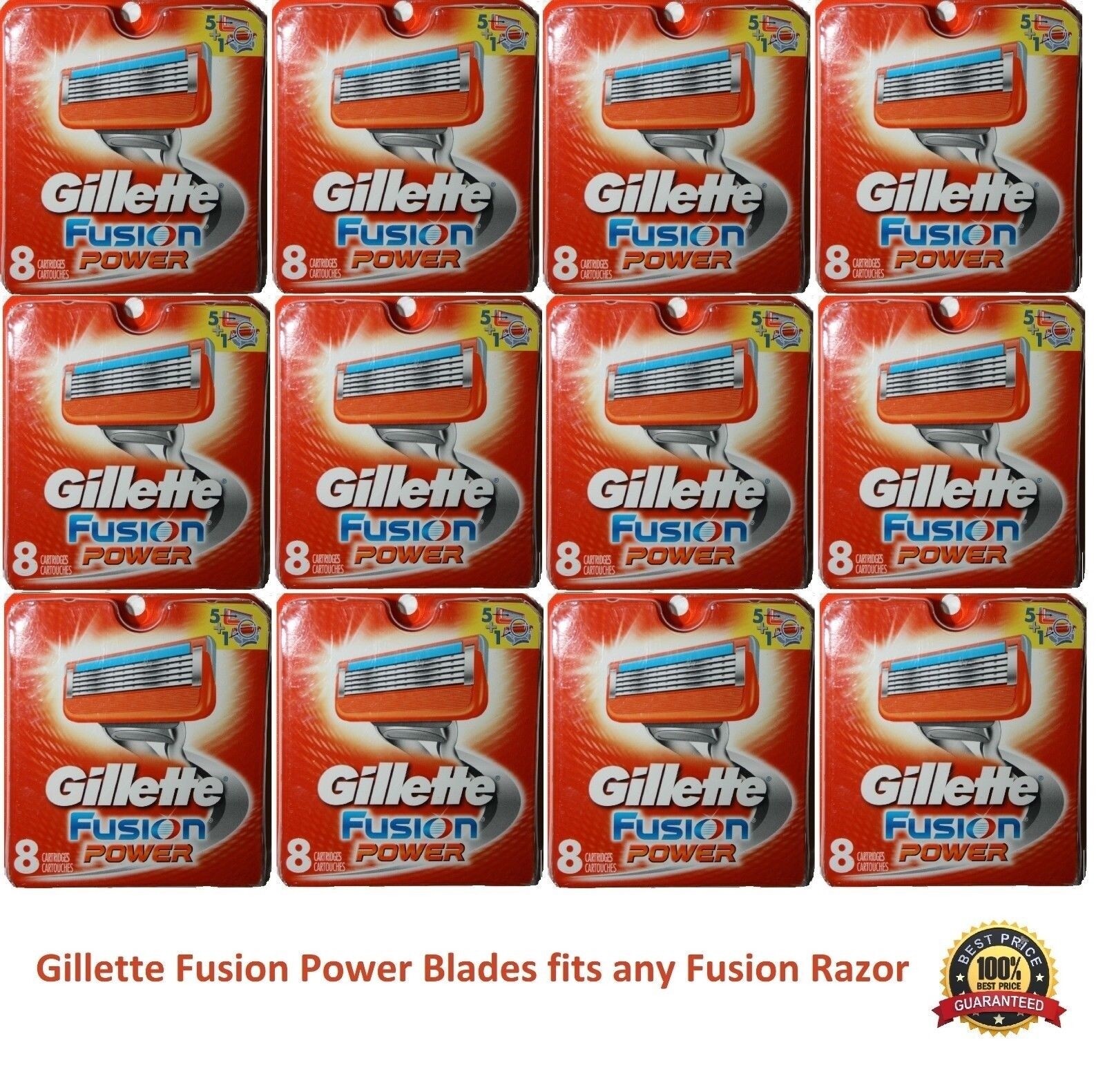 Gillette Fusion 5 Power Razor Blades Refills Cartridges Shaver 100% Authentic US