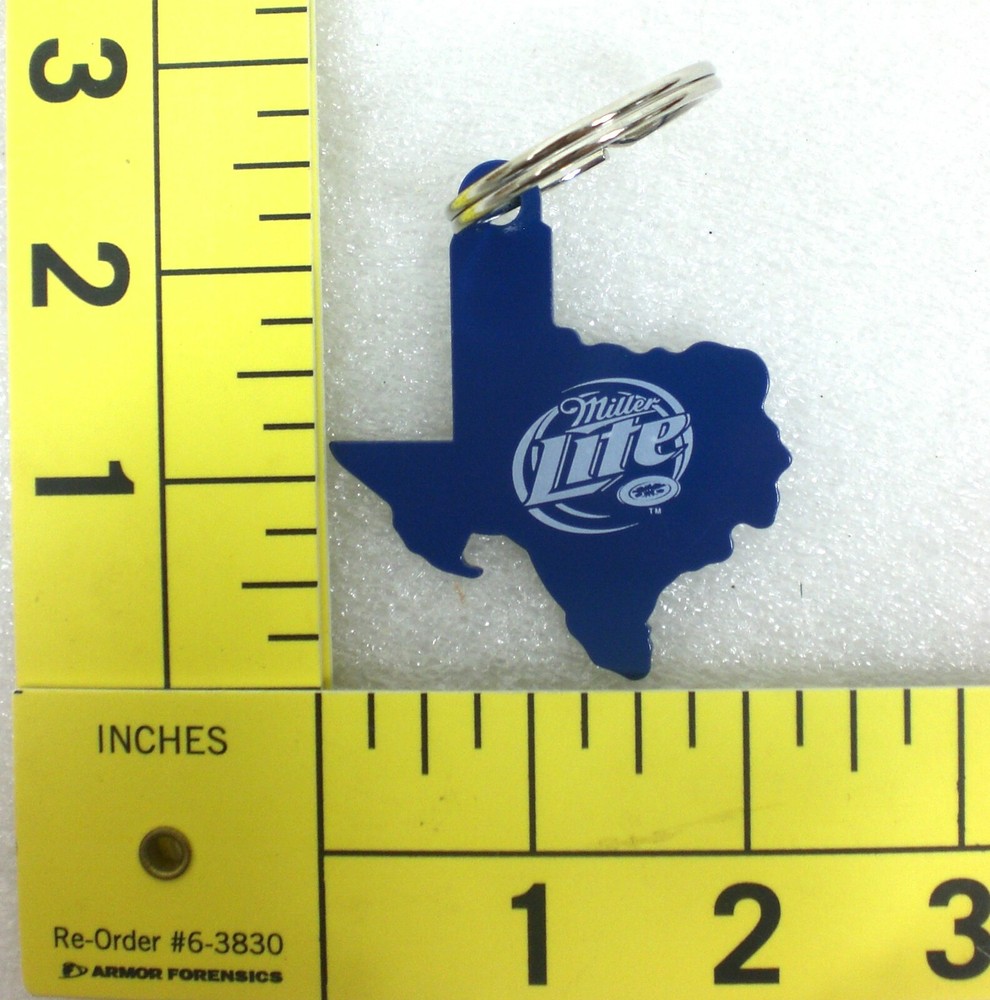Miller Lite Texas Shaped Keychain Bottle Opener