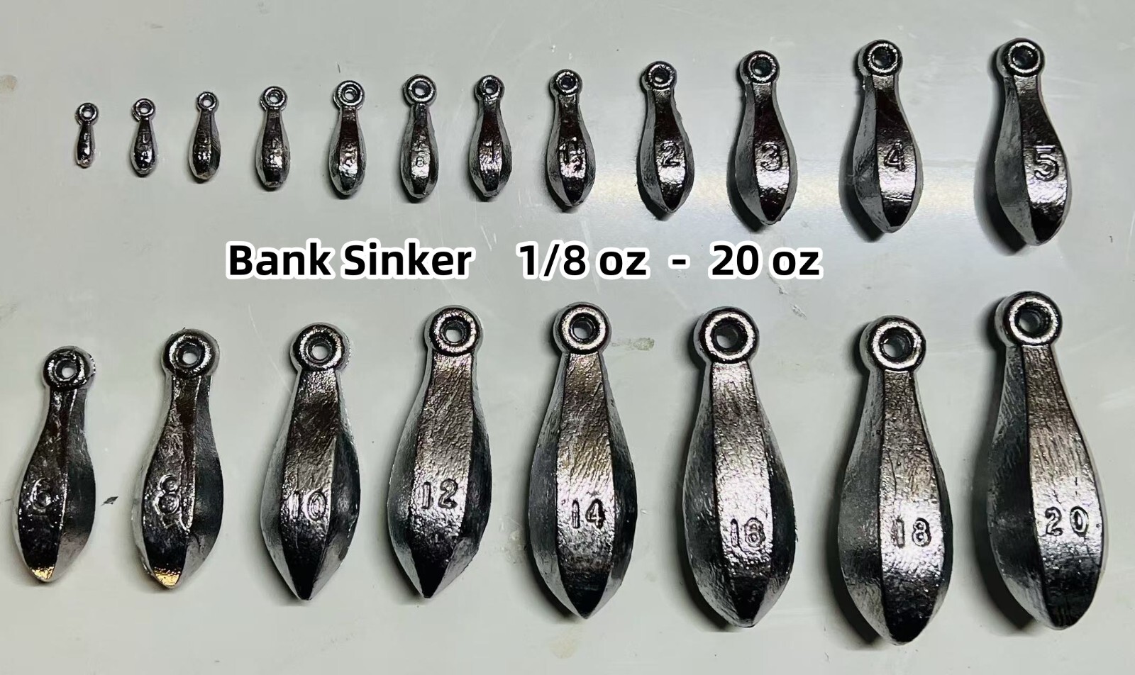 10 Pcs Bank Sinker Fishing Sinkers - Weights ( select )