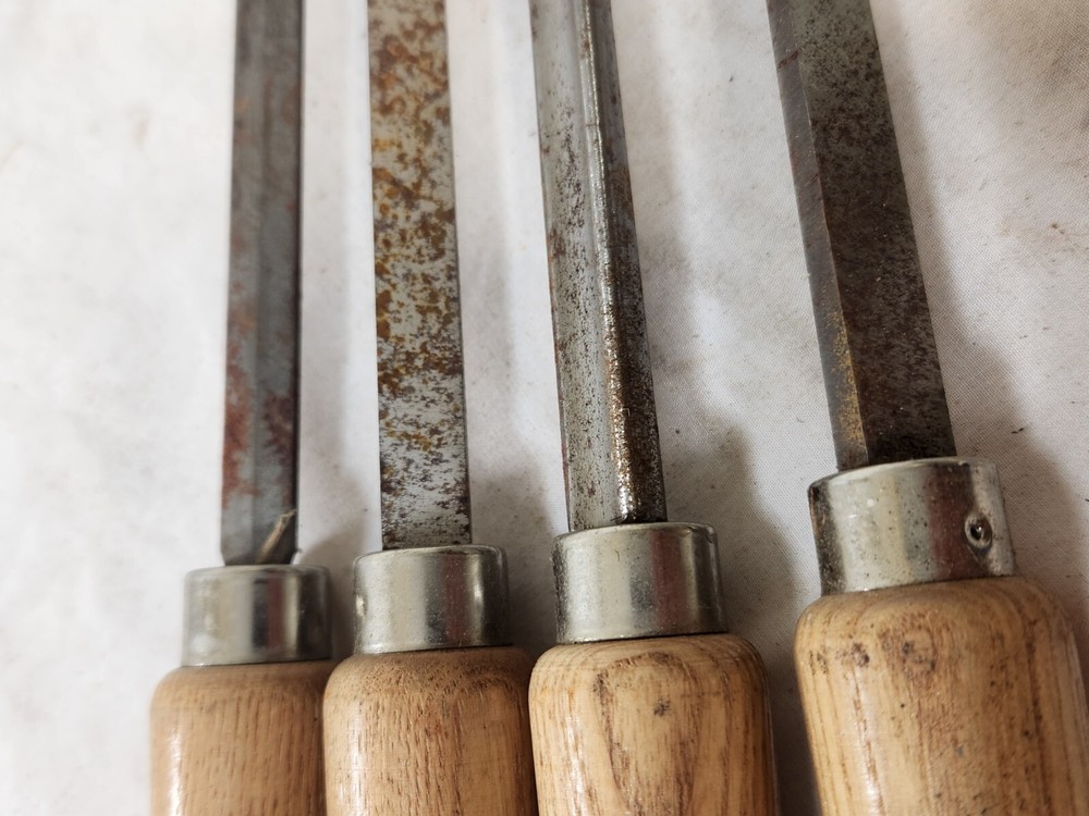 Buck Bros. Chisels Gouges Lathe Turning Lot of 4 Plus 2 More Extra