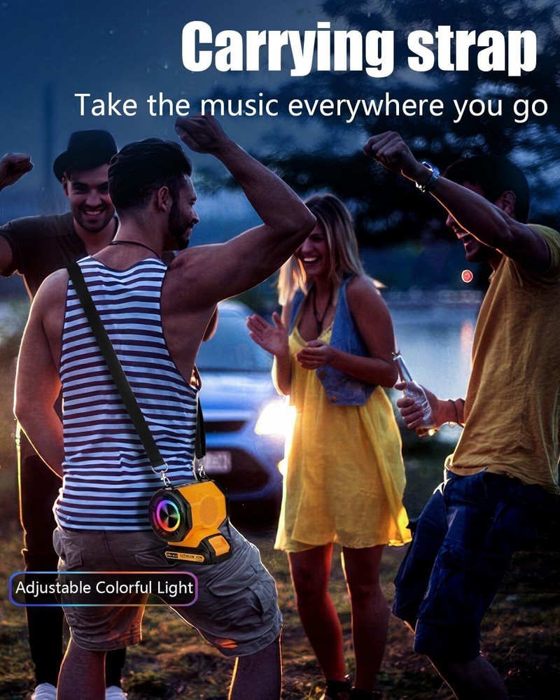 Bluetooth Speaker for Dewalt 20v Battery Cordless Small Speaker w/ TWS Function