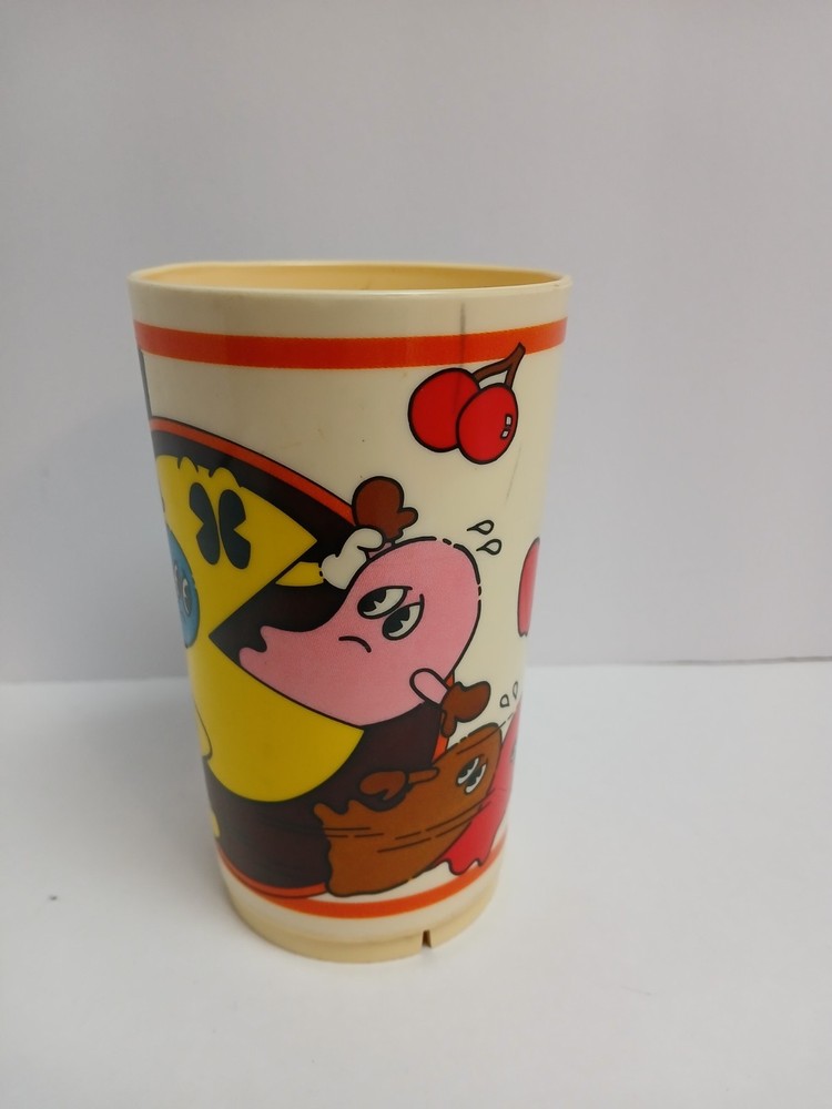 1980 Pac-Man Drinking Plastic Cup DEKA Collectors Cup