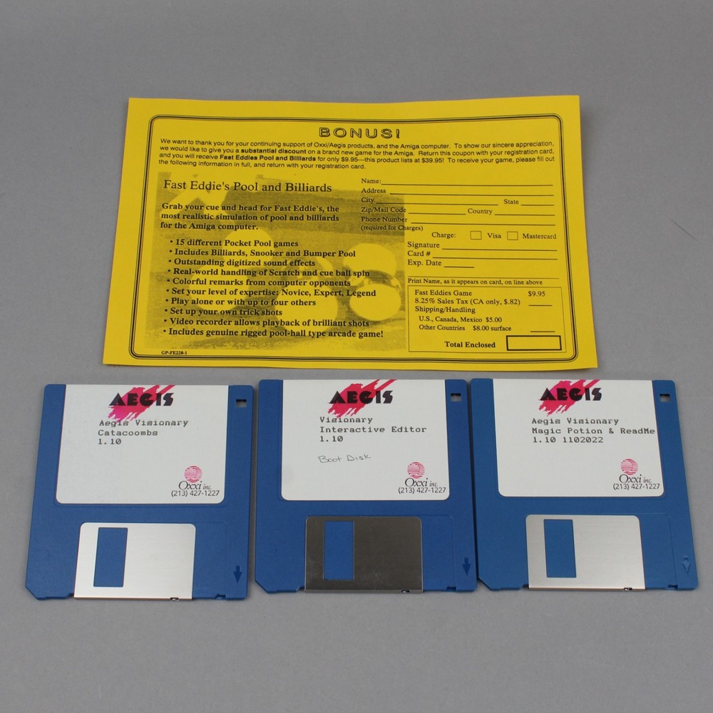 Aegis Visionary D&D Style Game Development Software for Commodore Amiga 3.5"
