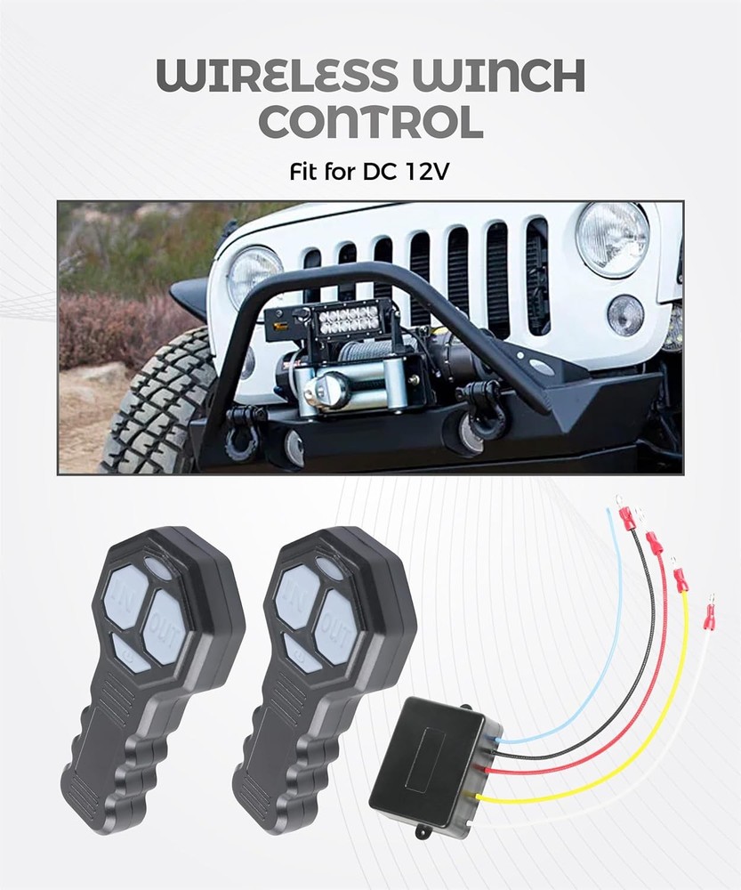 Winch Accessories,Car Accessories 5 Wire Winchs Controller,Towing Winch Remote C