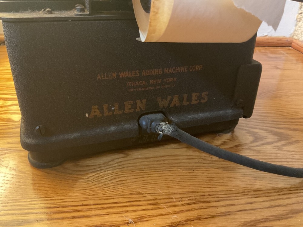 Allen & Wales Model E Adding Machine 1958 Tested Does Turn On