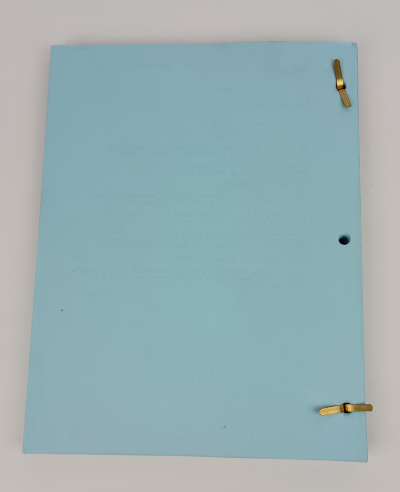 The Ring II Original Script - Rick Baker's Copy