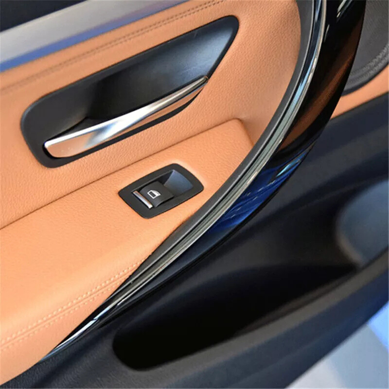 2PCS Black Interior Door Pull Handle Cover For BMW 3 4 series F30 F31 F32 F35 M3