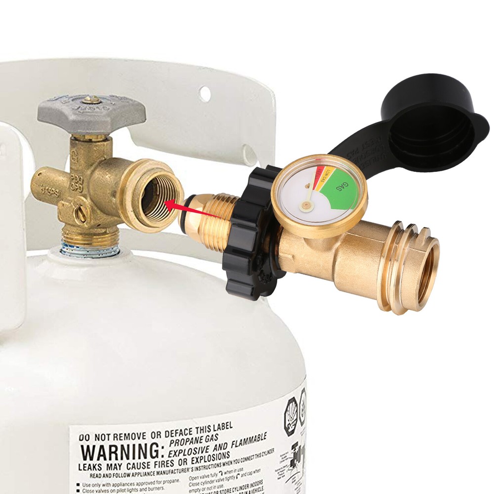 Propane Gas ank Fill Attachment Solid Brass Propane Refill Adapter for 1LB Tank