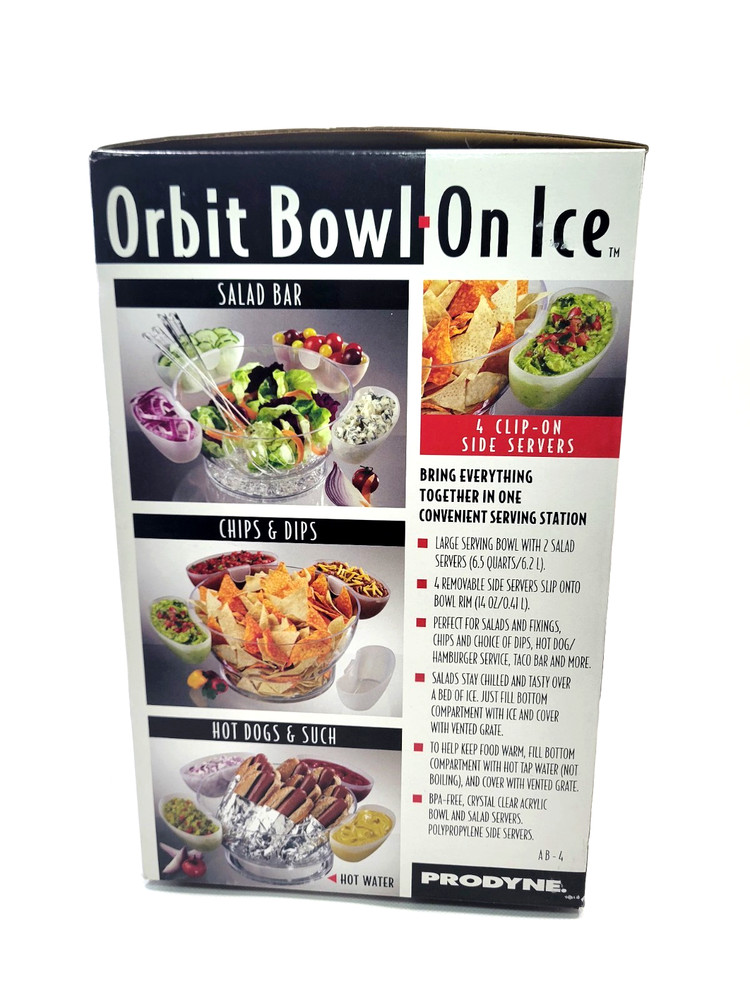 Acrylic Chilled Serving Bowl Orbit On Ice 6.5 Quart Servers