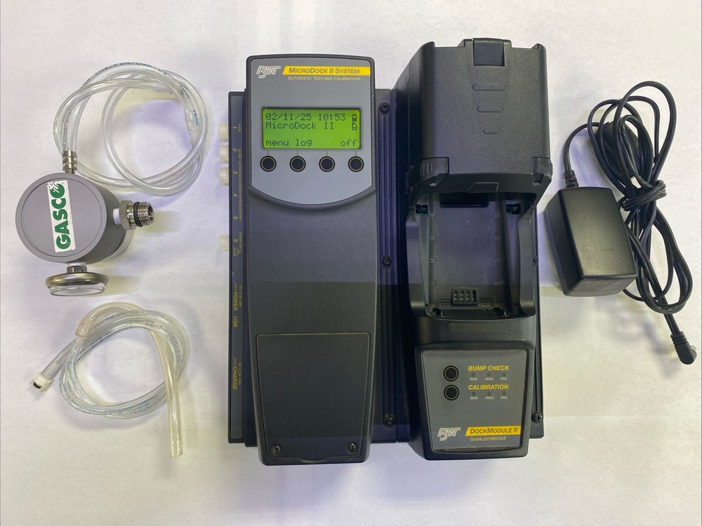 BW MicroDock II System w / Regulator GasAlert Micro 5 Docking Station Surplus