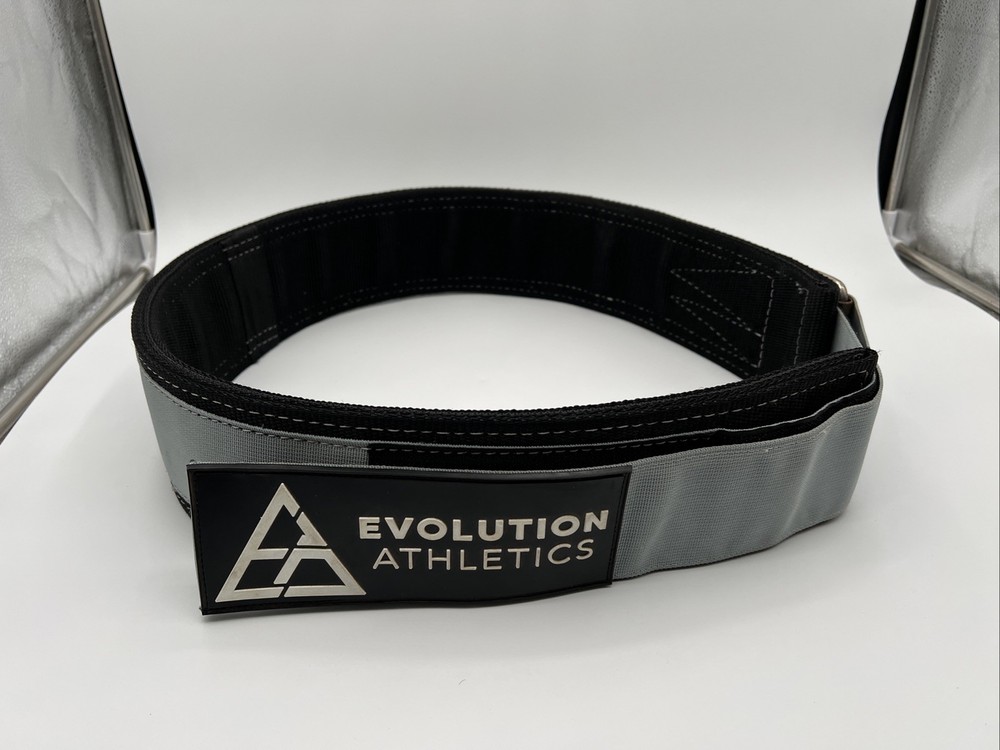 Evolution Athletics Weightlifting Belt Size 4XL Black Gray