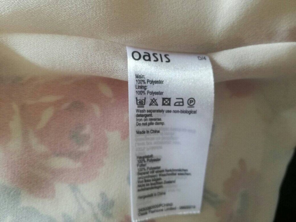 OASIS FLORAL LINED FITTED PEPLUM BACK JACKET SIZE 10