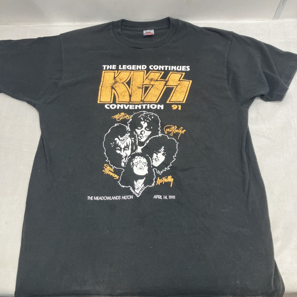 T Shirt/ Vintage  Kiss Convention Meadows Hilton NJ April 1991  XLarge Used XL