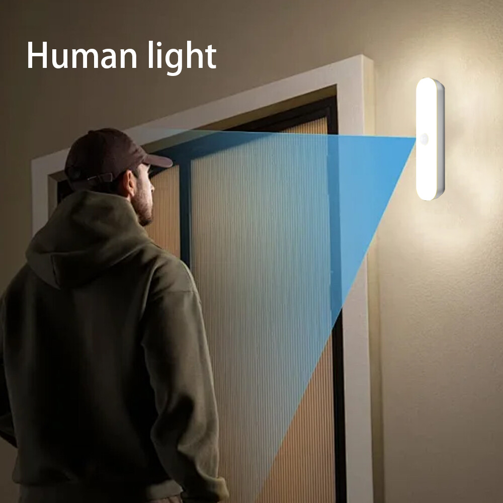 LED motion sensor light, compact wireless cabinet light can be charged by USB