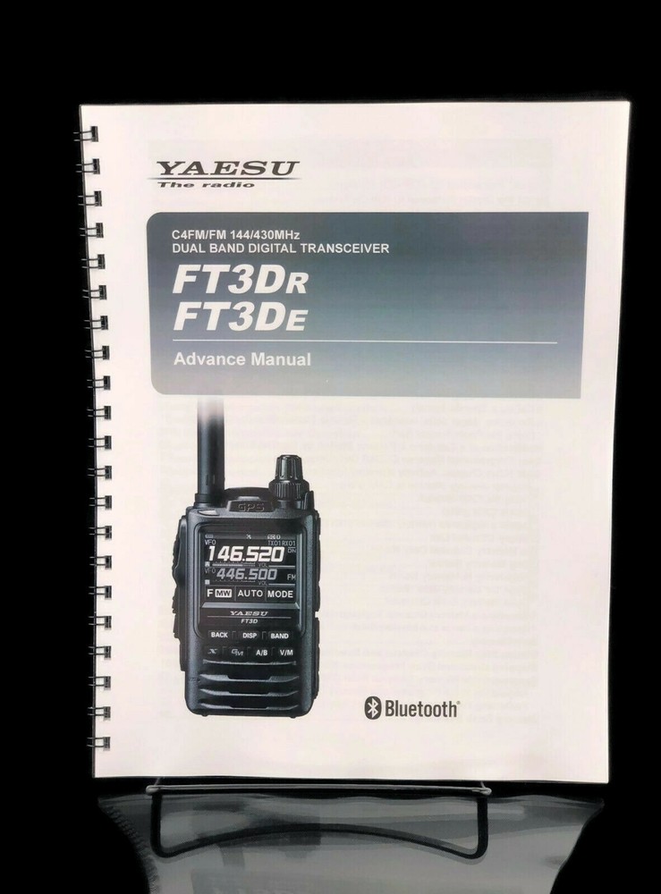 Yaesu FT3DR FT3DE Advanced Instruction Manual Operating Guide METAL Coil Bound