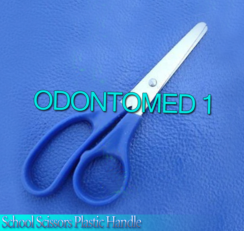 3 School Scissors 12.5 cm, Plastic Handle Student Scissors