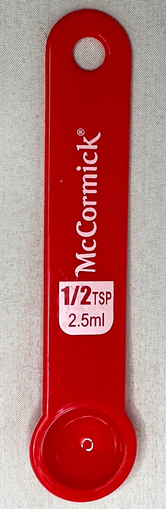 1/2 TSP Red Plastic *McCormick* Measuring Spoon Replacement  EUC!