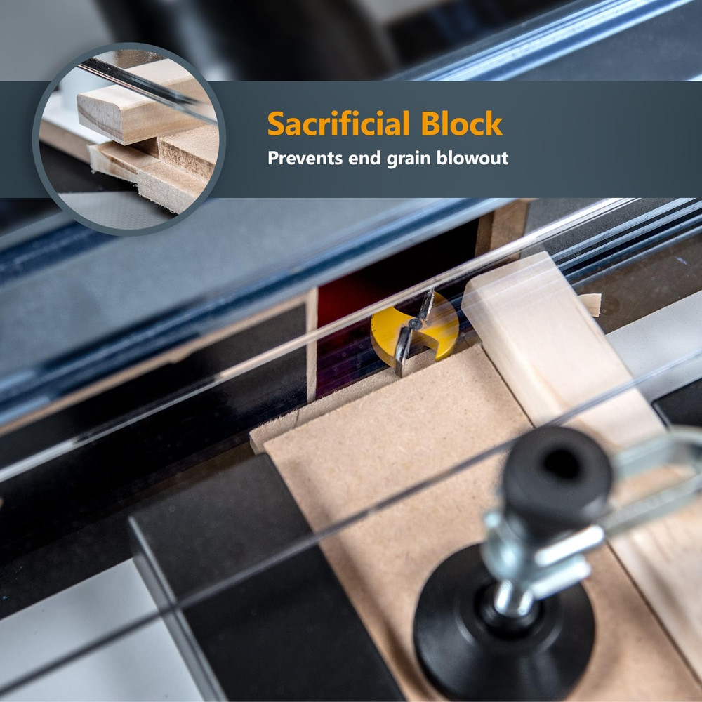 Rail Coping Sled for Router Tables, Router Coping Sled, Precise Cutting for Cabi