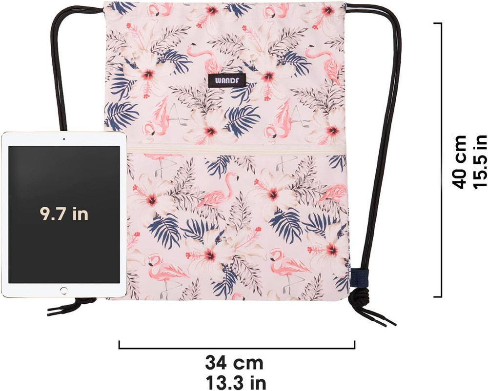 Drawstring Backpack String Bag Sackpack Cinch Water Resistant Nylon for Gym Shop