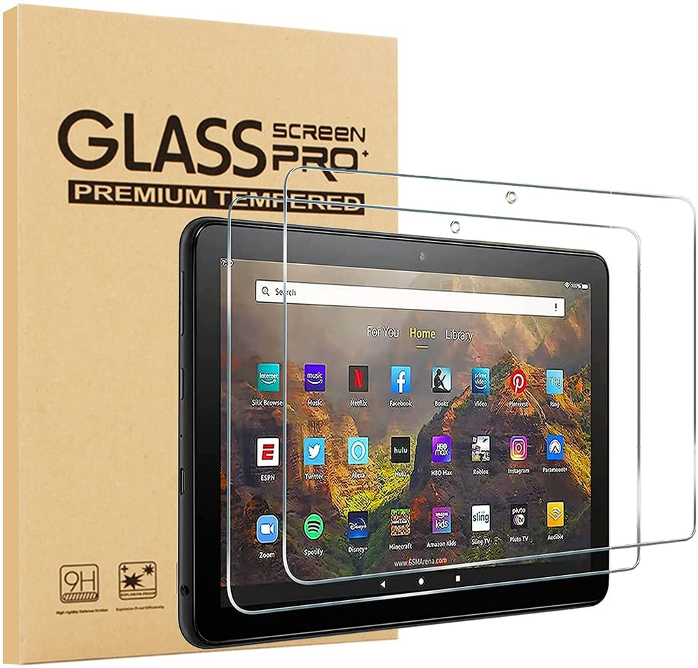 2Pack Tempered Glass Screen Protector For Amazon Fire HD 10 Tablet 13th Gen 2023