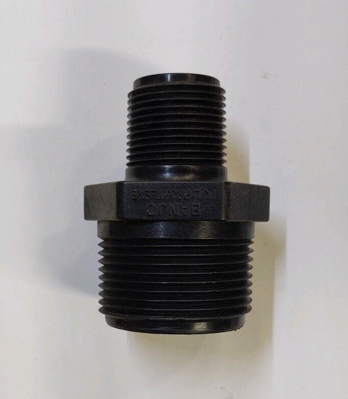 RN125075 BANJO REDUCER NIPPLE BLACK POLYPROPYLENE