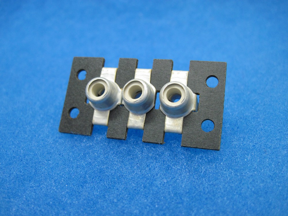 NOS 3-Socket RCA Phono Input/Output Jack Strip - $1.90/ea