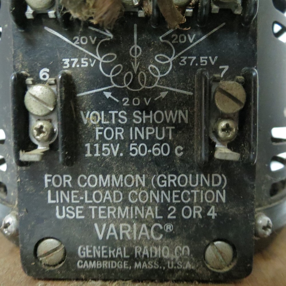 Vintage General Radio Co. Variac Transformer UNTESTED