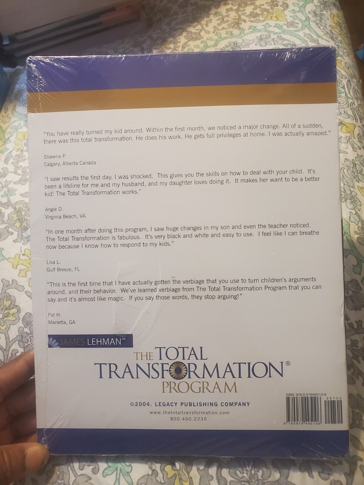 JAMES LEHMAN THE TOTAL TRANSFORMATION PROGRAM PARENTS PROGRAM FOR CHILD BEHAVIOR