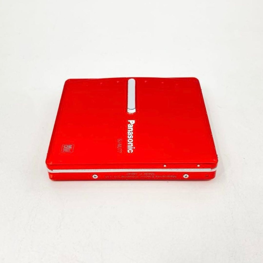 Panasonic Portable MD Player SJ-MJ77 Red Operation confirmed