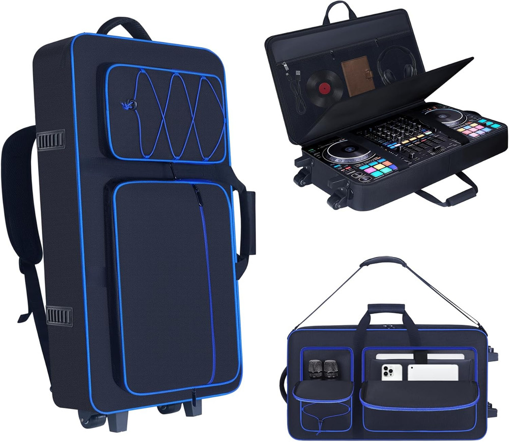 Rolling DJ Controller Case with Wheels Compatible with DDJ-FLX10/ 1000/ 1000SRT/