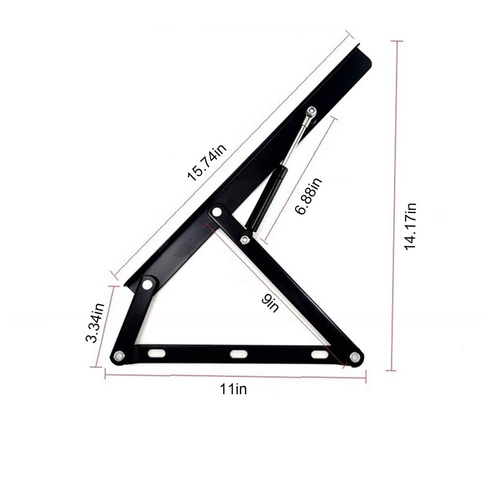 Storage Ottoman Hardware,Hydraulic Hinge,Scissors Hinge Black -L