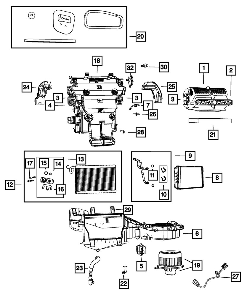 Genuine Mopar Mode Door Actuator 68224197AA