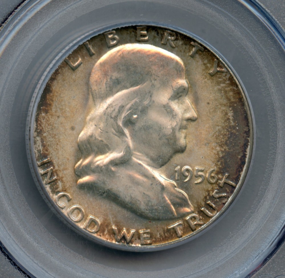 1956 Franklin Silver Half Dollar PCGS MS 65