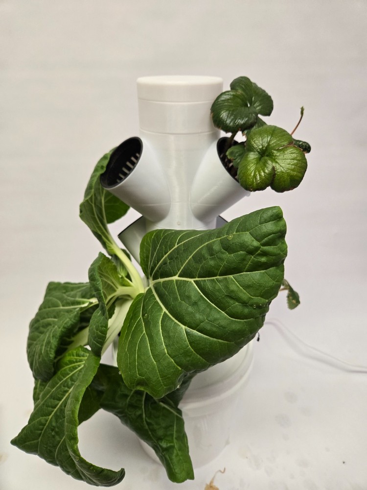 Mini Hydroponic Tower Garden, USB-Powered, Modular, 2in grow cups, kit