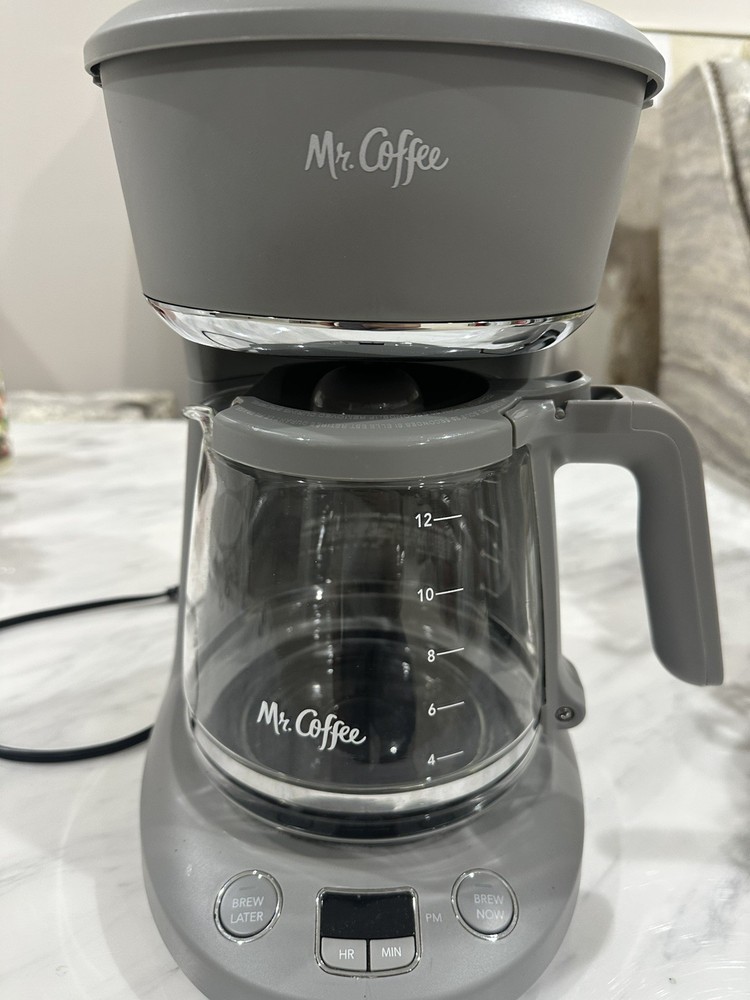 Mr Coffee 12 Cup Programmable Coffee Maker BVMC-PC12GY2-NP Gray