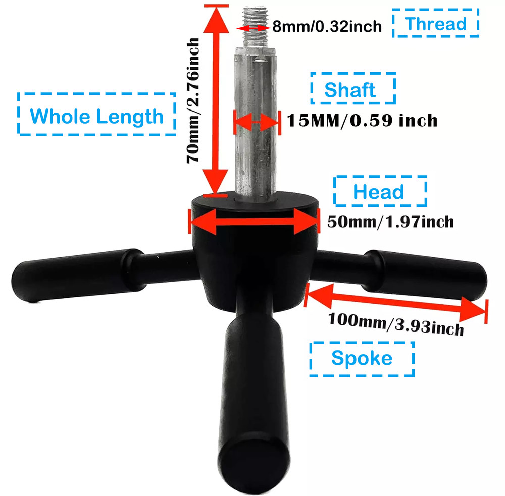 3 Spoke Gun Safe Handle Replacement Heavy-Duty Handle for Gun Safe Home
