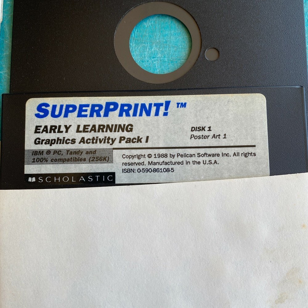 Micrographix McPaint SuperPrint Graphics Software Lot 5.25" Floppy Disk Computer